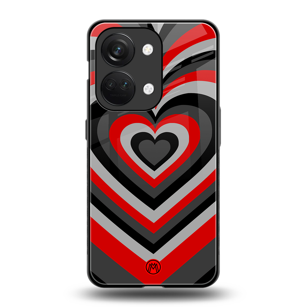 y2k red hearts lucifer edition back phone cover | glass case for oneplus nord 3