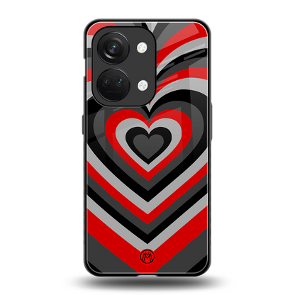 y2k red hearts lucifer edition back phone cover | glass case for oneplus nord 3