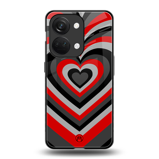 y2k red hearts lucifer edition back phone cover | glass case for oneplus nord 3
