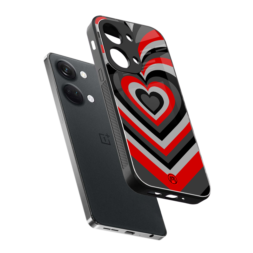 y2k red hearts lucifer edition back phone cover | glass case for oneplus nord 3