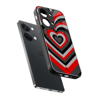 y2k red hearts lucifer edition back phone cover | glass case for oneplus nord 3