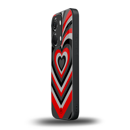 y2k red hearts lucifer edition back phone cover | glass case for oneplus nord 3