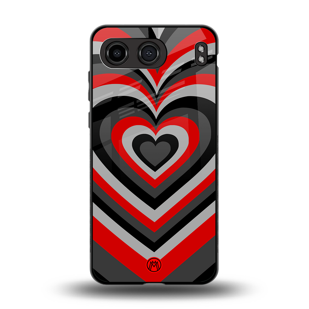 y2k red hearts lucifer edition back phone cover | glass case for oneplus nord 4