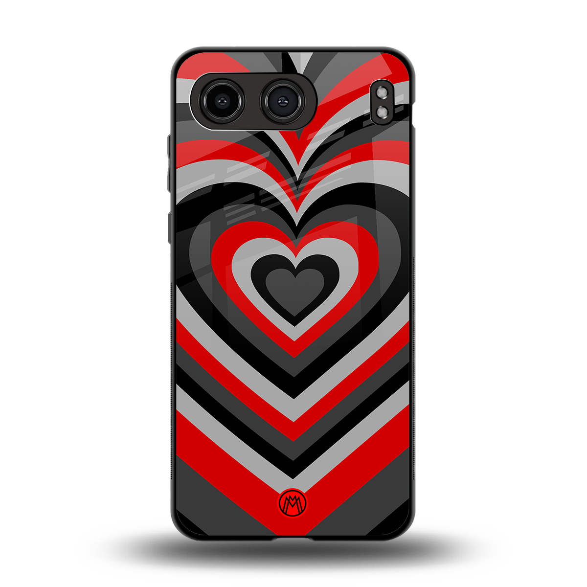 y2k red hearts lucifer edition back phone cover | glass case for oneplus nord 4