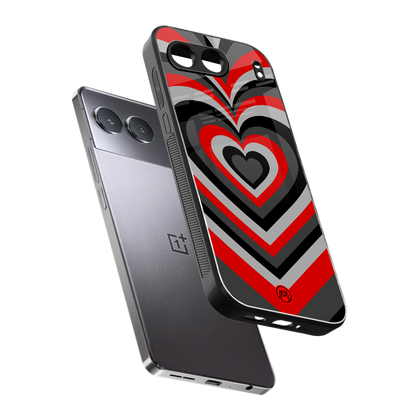 y2k red hearts lucifer edition back phone cover | glass case for oneplus nord 4