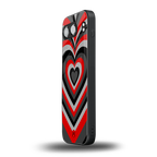 y2k red hearts lucifer edition back phone cover | glass case for oneplus nord 4