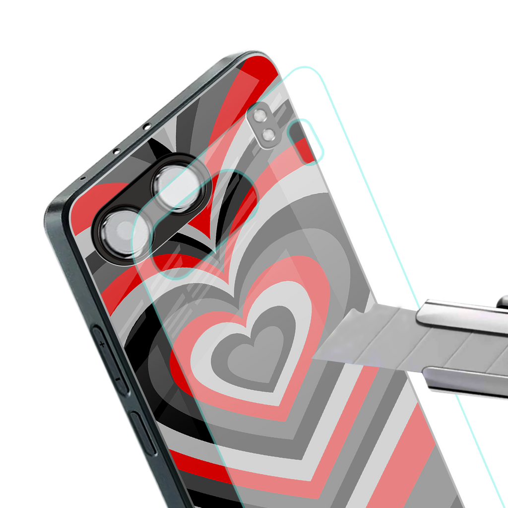 y2k red hearts lucifer edition back phone cover | glass case for oneplus nord 4