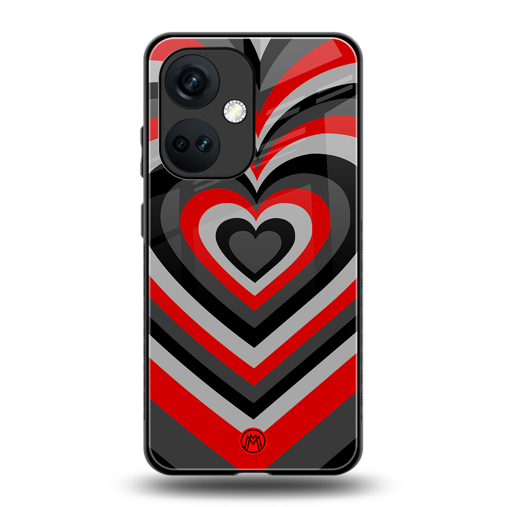 y2k red hearts lucifer edition back phone cover | glass case for oneplus nord ce 3