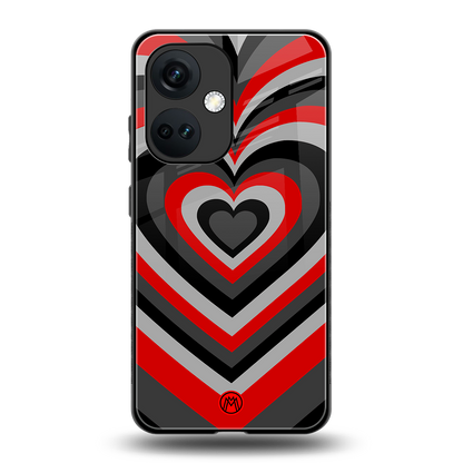 y2k red hearts lucifer edition back phone cover | glass case for oneplus nord ce 3