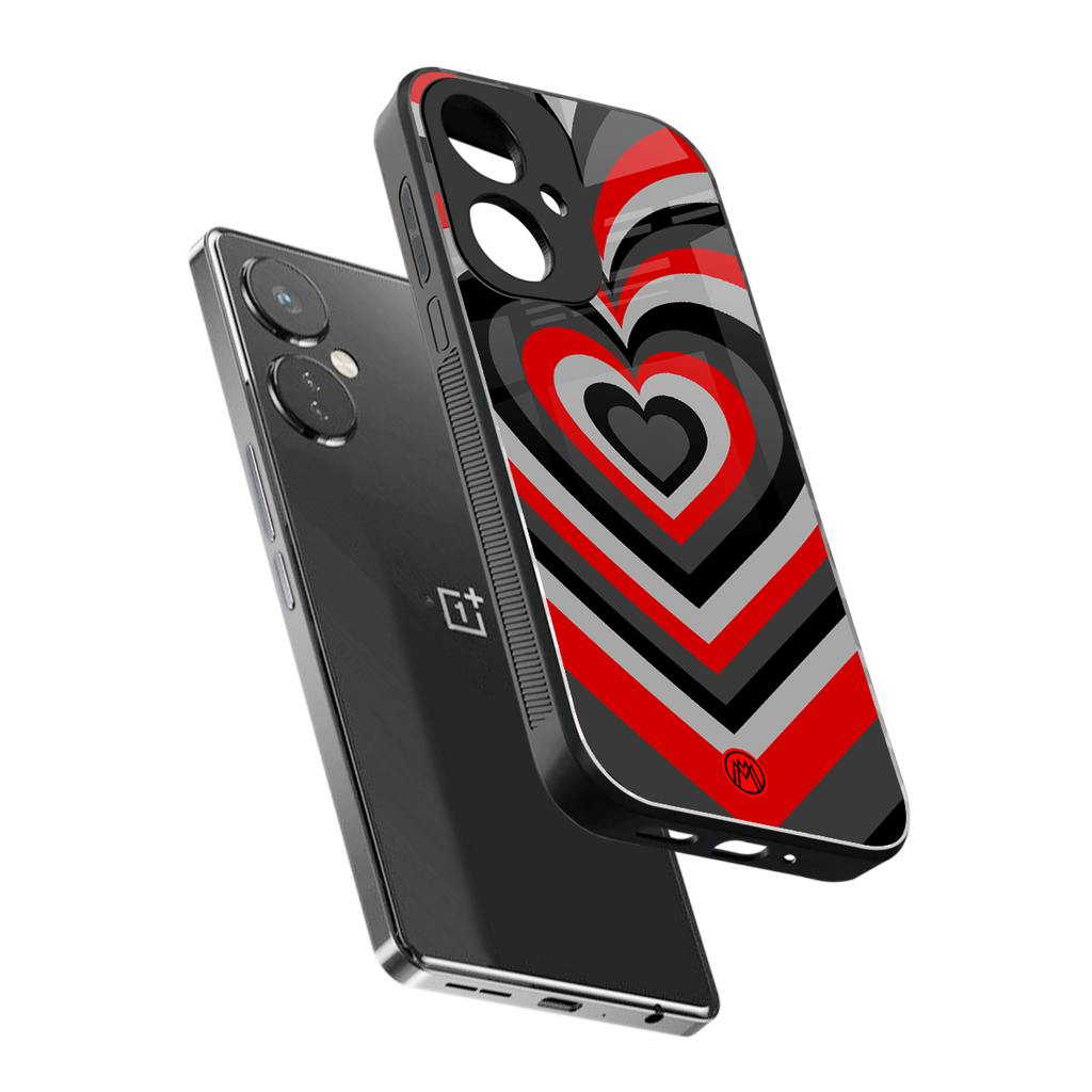 y2k red hearts lucifer edition back phone cover | glass case for oneplus nord ce 3