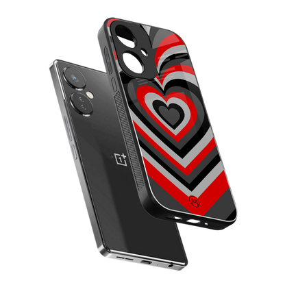 y2k red hearts lucifer edition back phone cover | glass case for oneplus nord ce 3