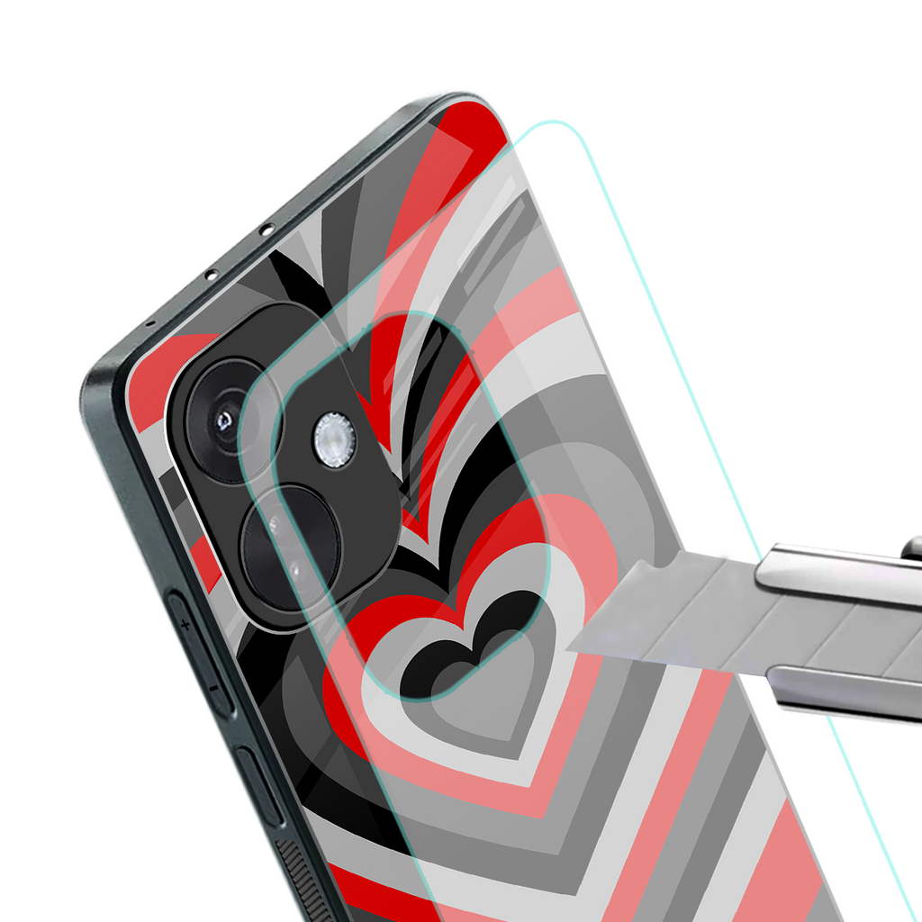 y2k red hearts lucifer edition back phone cover | glass case for oneplus nord ce 3