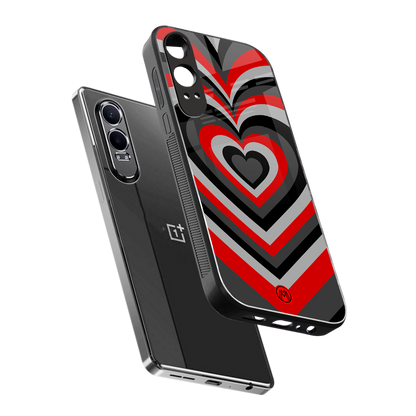 y2k red hearts lucifer edition back phone cover | glass case for oneplus nord ce 4 lite