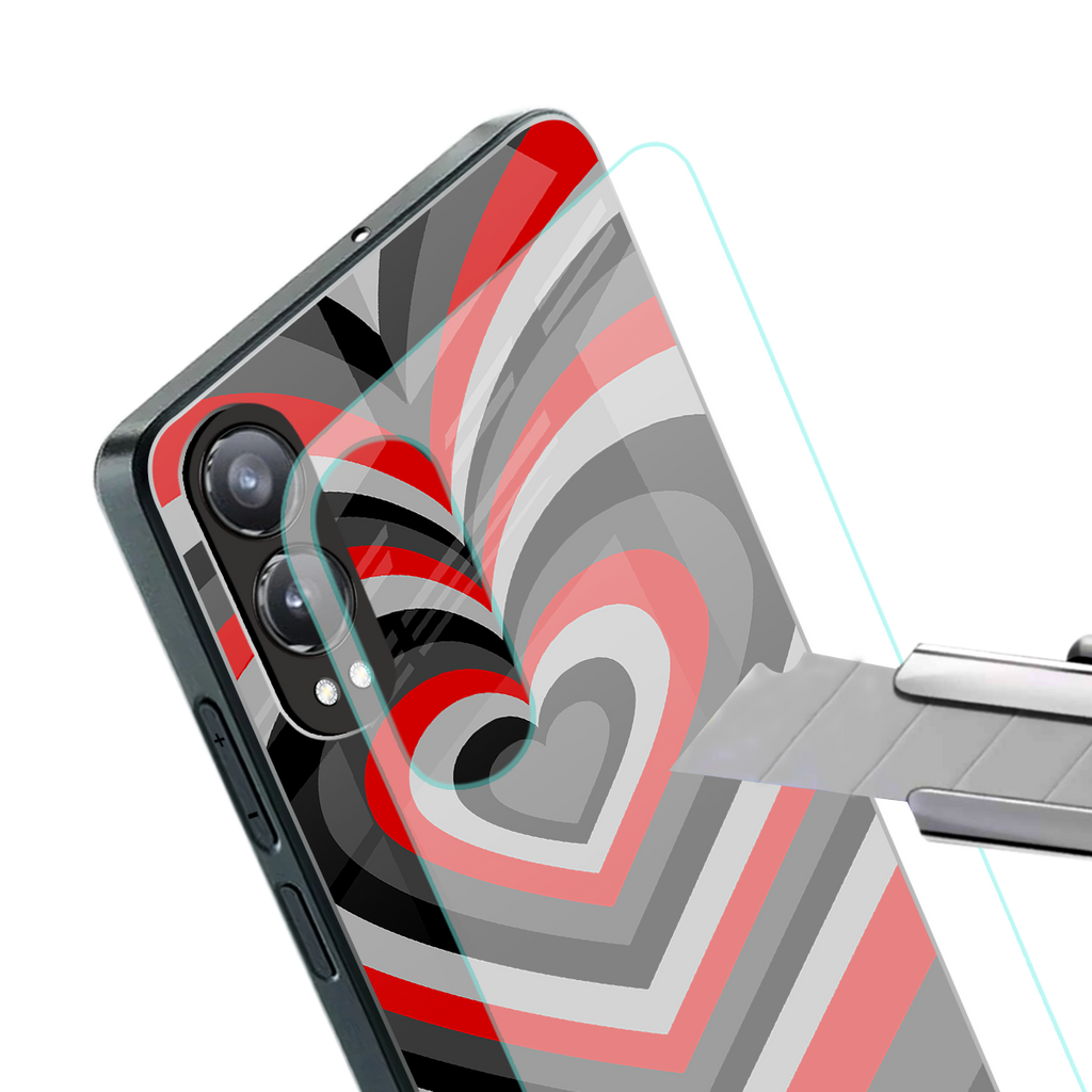 y2k red hearts lucifer edition back phone cover | glass case for oneplus nord ce 4 lite