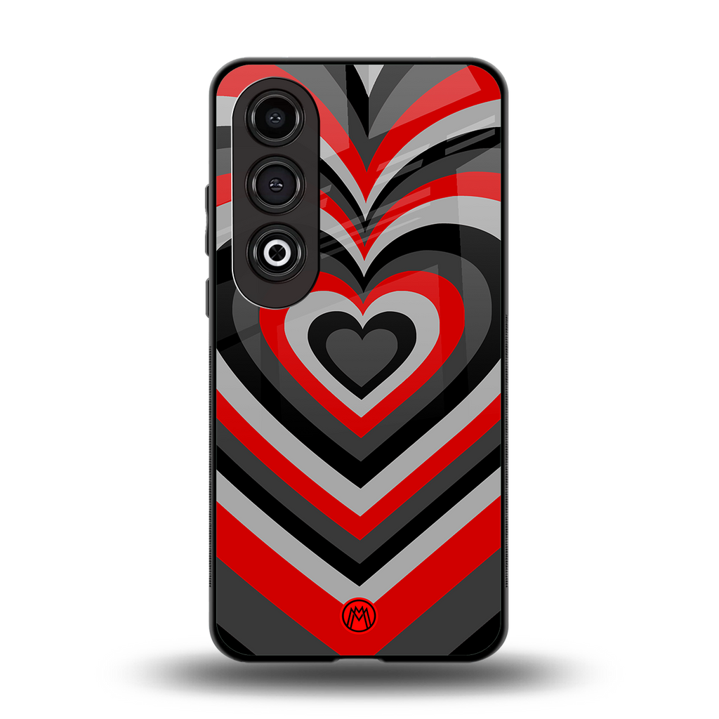 y2k red hearts lucifer edition back phone cover | glass case for oneplus nord ce 4