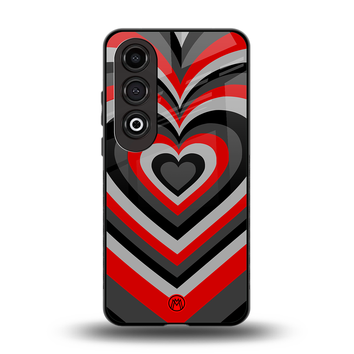 y2k red hearts lucifer edition back phone cover | glass case for oneplus nord ce 4