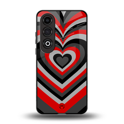 y2k red hearts lucifer edition back phone cover | glass case for oneplus nord ce 4