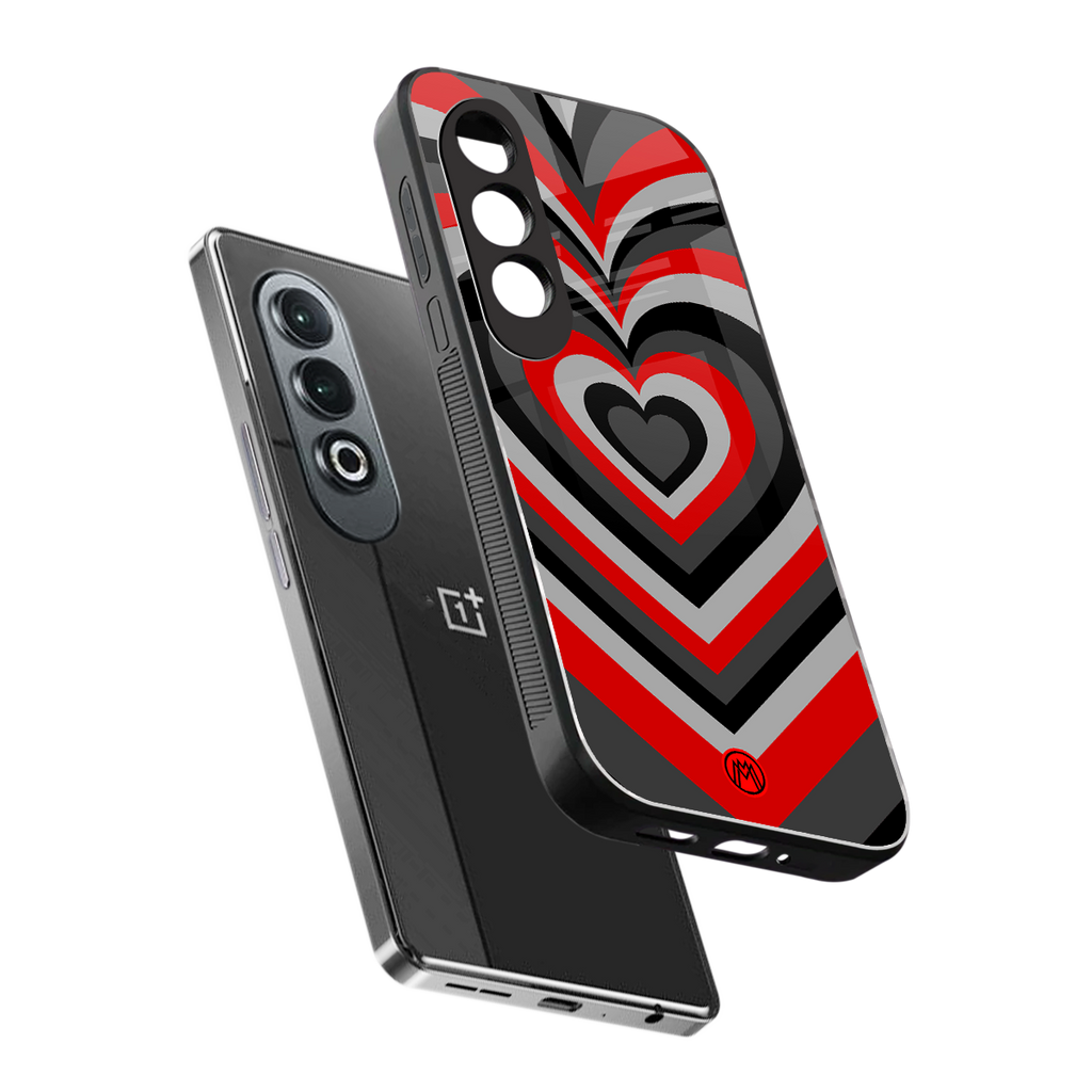 y2k red hearts lucifer edition back phone cover | glass case for oneplus nord ce 4