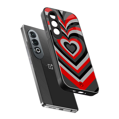 y2k red hearts lucifer edition back phone cover | glass case for oneplus nord ce 4