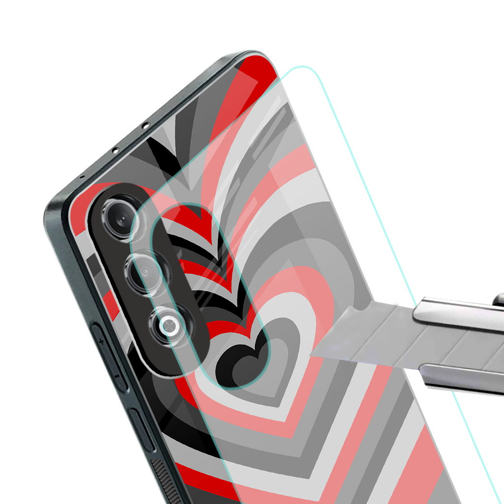y2k red hearts lucifer edition back phone cover | glass case for oneplus nord ce 4