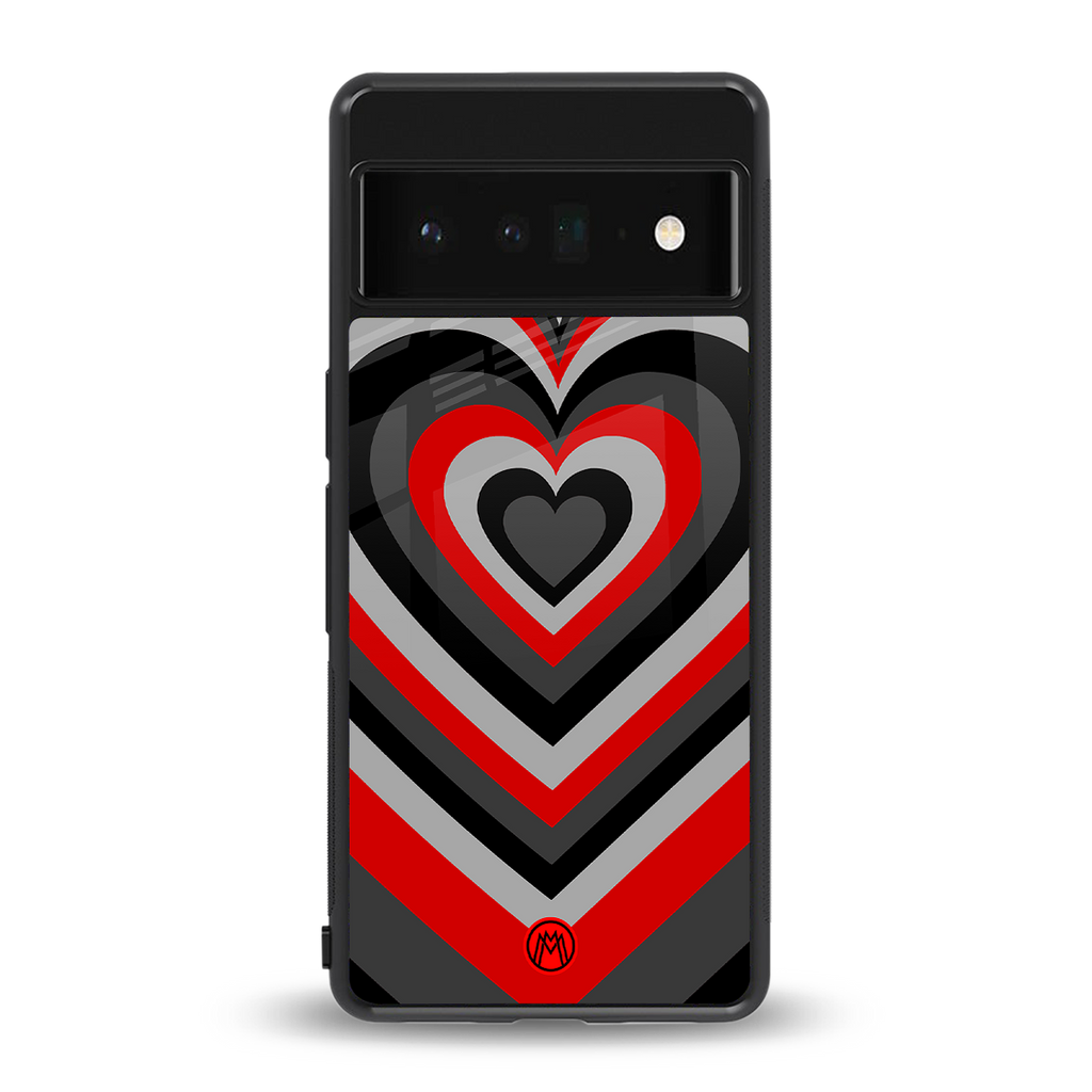 y2k red hearts lucifer edition back phone cover | glass case for google pixel 6 pro