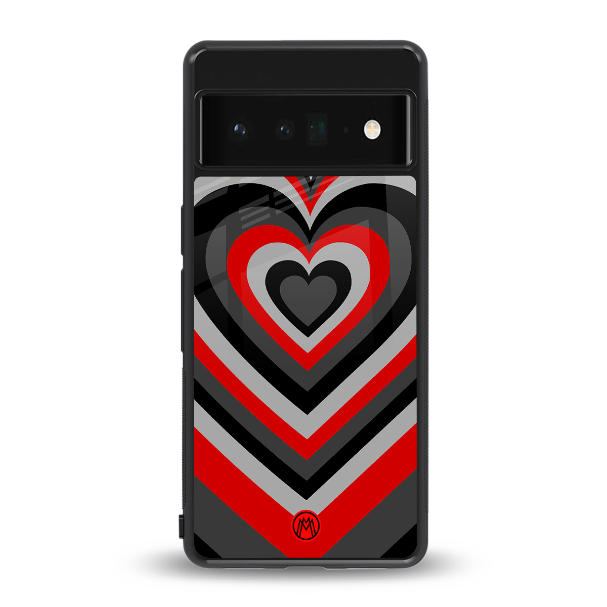 y2k red hearts lucifer edition back phone cover | glass case for google pixel 6 pro