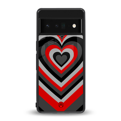 y2k red hearts lucifer edition back phone cover | glass case for google pixel 6 pro