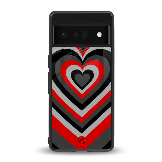 y2k red hearts lucifer edition back phone cover | glass case for google pixel 6 pro