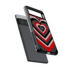 y2k red hearts lucifer edition back phone cover | glass case for google pixel 6 pro