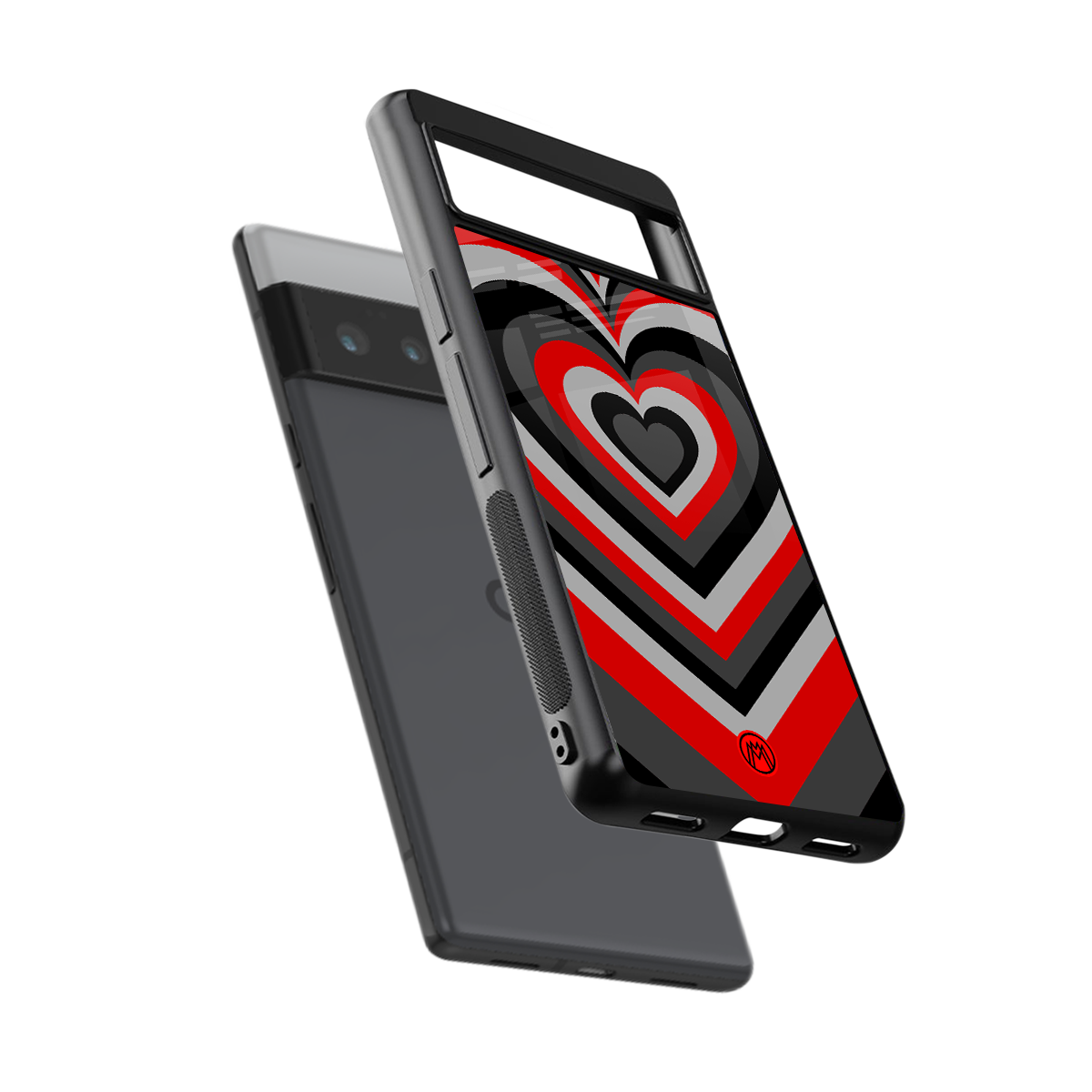 y2k red hearts lucifer edition back phone cover | glass case for google pixel 6 pro