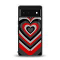 y2k red hearts lucifer edition back phone cover | glass case for google pixel 6