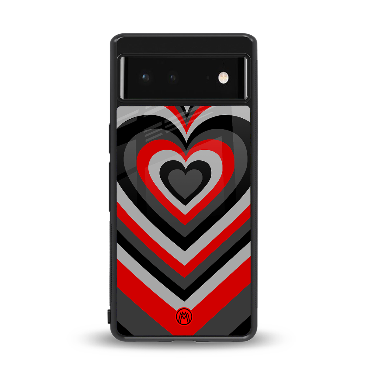 y2k red hearts lucifer edition back phone cover | glass case for google pixel 6