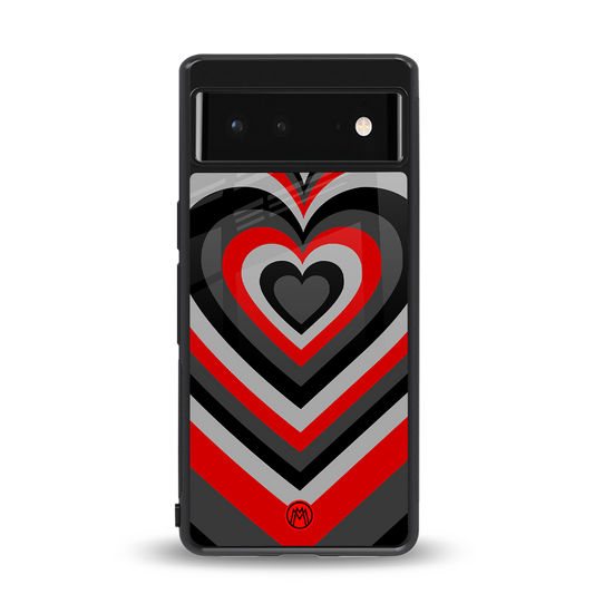 y2k red hearts lucifer edition back phone cover | glass case for Google Pixel 6A