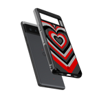 y2k red hearts lucifer edition back phone cover | glass case for google pixel 6
