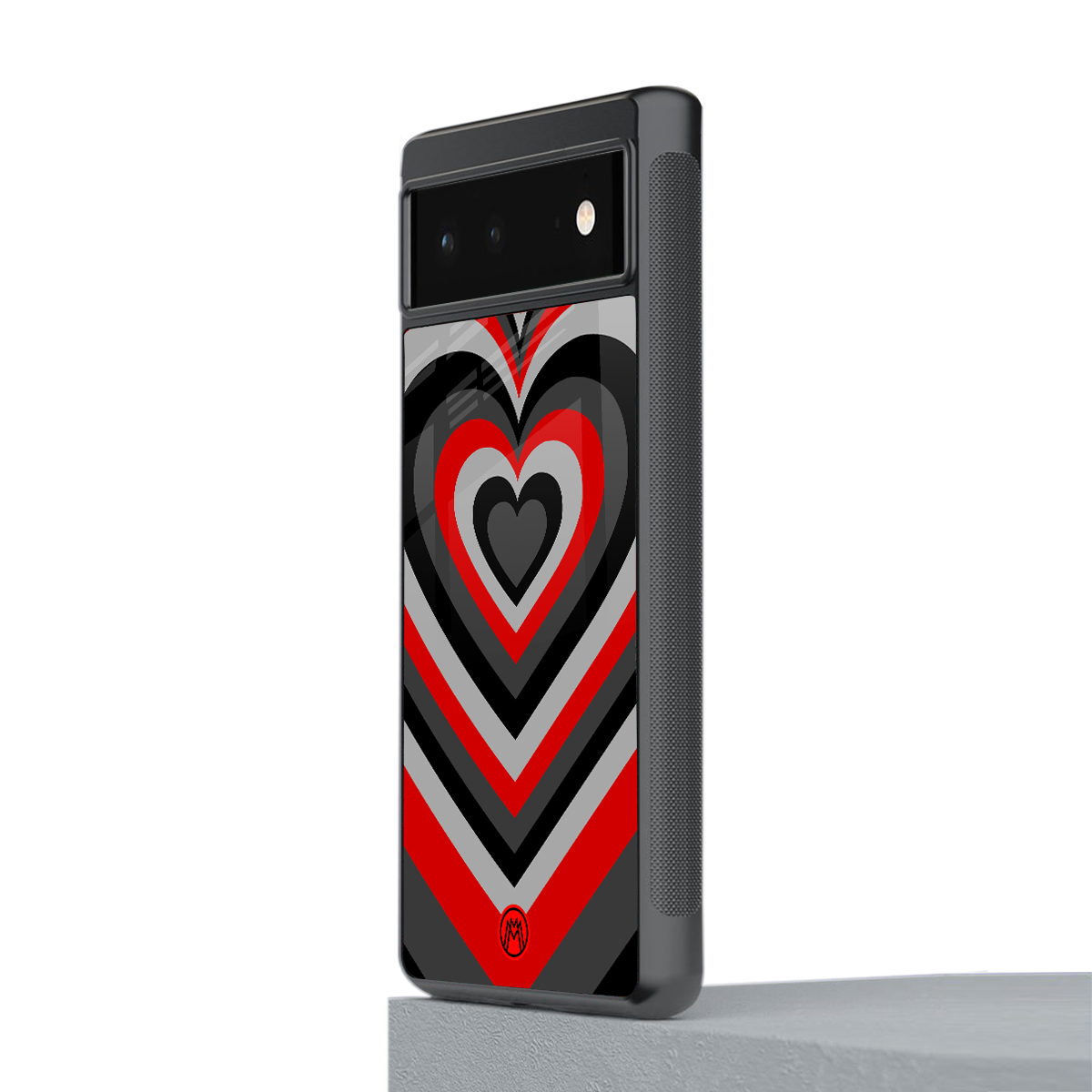 y2k red hearts lucifer edition back phone cover | glass case for google pixel 6