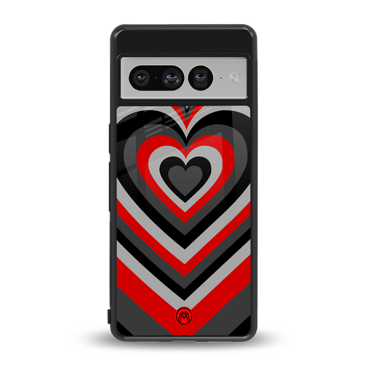 y2k red hearts lucifer edition back phone cover | glass case for google pixel 7 pro