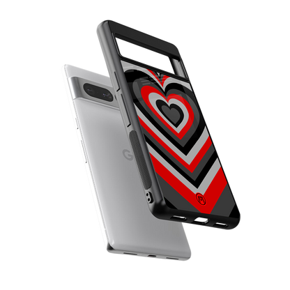 y2k red hearts lucifer edition back phone cover | glass case for google pixel 7 pro