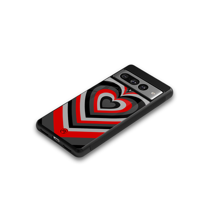 y2k red hearts lucifer edition back phone cover | glass case for google pixel 7 pro