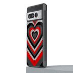 y2k red hearts lucifer edition back phone cover | glass case for google pixel 7 pro
