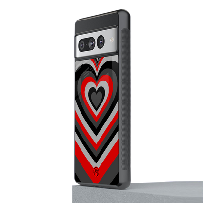 y2k red hearts lucifer edition back phone cover | glass case for google pixel 7 pro