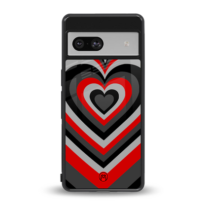 y2k red hearts lucifer edition back phone cover | glass case for Google Pixel 7