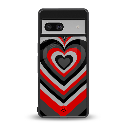 y2k red hearts lucifer edition back phone cover | glass case for Google Pixel 7