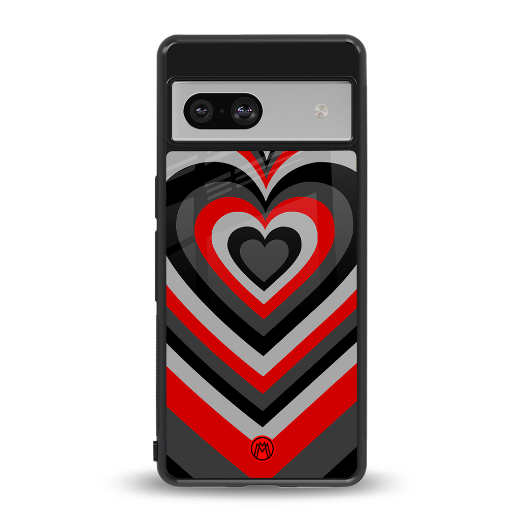 y2k red hearts lucifer edition back phone cover | glass case for Google Pixel 7A