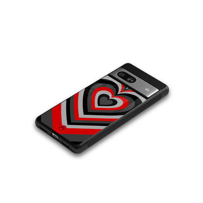 y2k red hearts lucifer edition back phone cover | glass case for Google Pixel 7