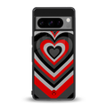 y2k red hearts lucifer edition back phone cover | glass case for google pixel 8 pro