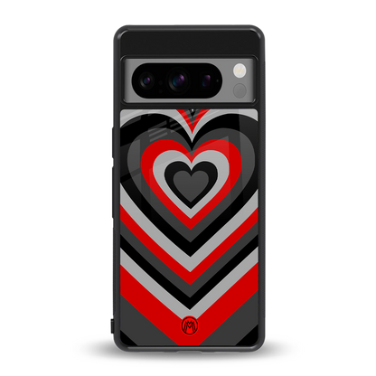 y2k red hearts lucifer edition back phone cover | glass case for google pixel 8 pro