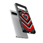 y2k red hearts lucifer edition back phone cover | glass case for google pixel 8 pro