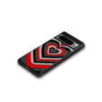 y2k red hearts lucifer edition back phone cover | glass case for google pixel 8 pro