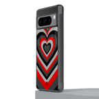 y2k red hearts lucifer edition back phone cover | glass case for google pixel 8 pro