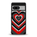 y2k red hearts lucifer edition back phone cover | glass case for Google Pixel 8